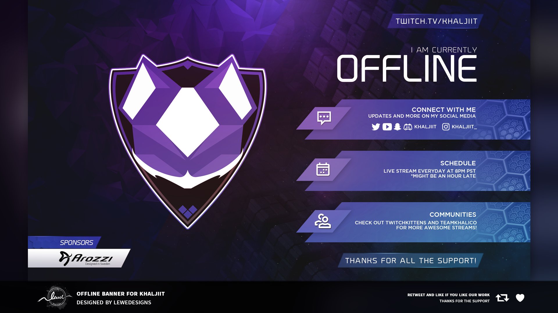 Lewe Stream Designs on Twitter: "Offline screen finished ...