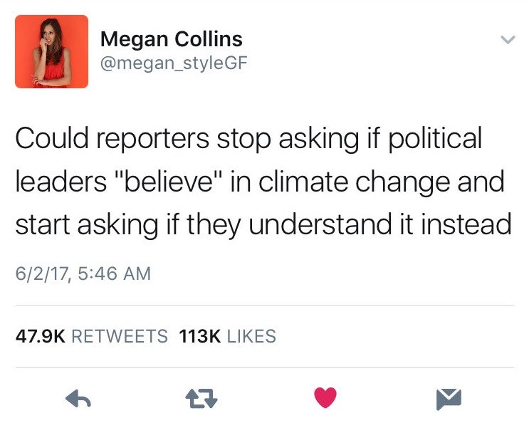 ClimateReality's tweet image. Exactly. Retweet if you think this is a 🔥 idea #ClimateChangeIsReal (via @megan_styleGF)