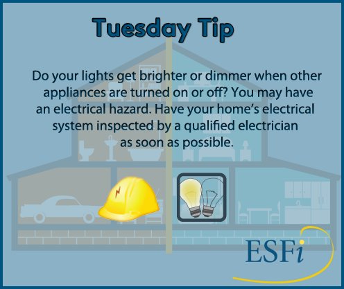 ESFIdotorg's tweet photo. Check out this week's Tuesday Tip and visit our website to learn more about home #safety: https://t.co/cVrSbBNEQ7 https://t.co/jI25QfNL9G