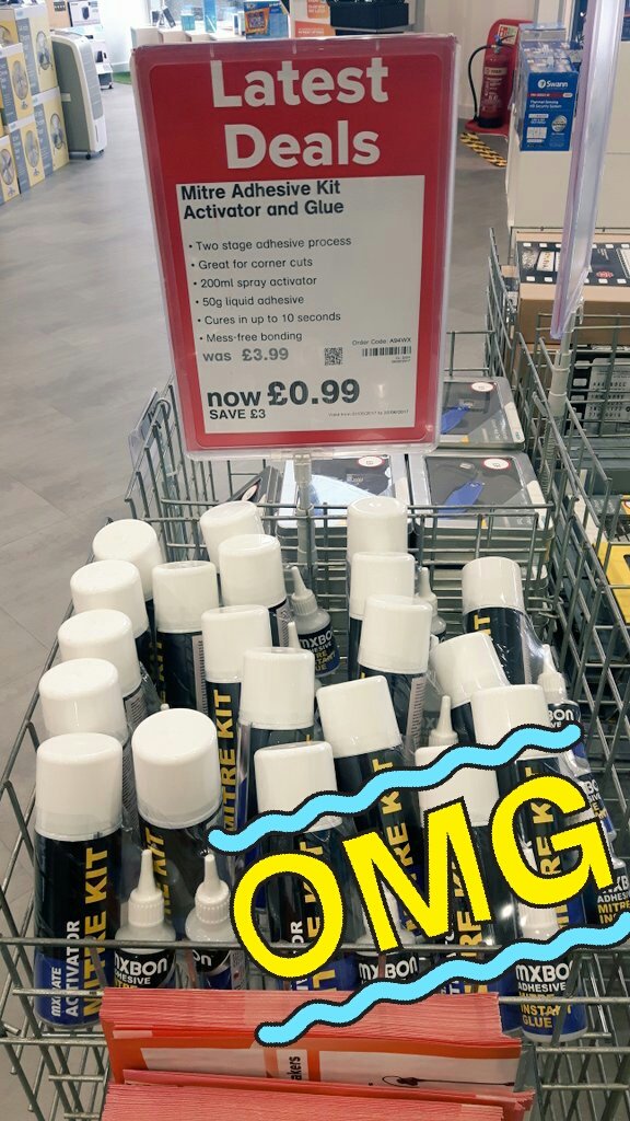 Maplin_OLD's tweet photo. #cosplay, #crafts and #diyers rejoice! Our instant set super glue is now 99p! Make those tricky jobs quicker and easier by popping in store! https://t.co/UvXg0Q7PMJ