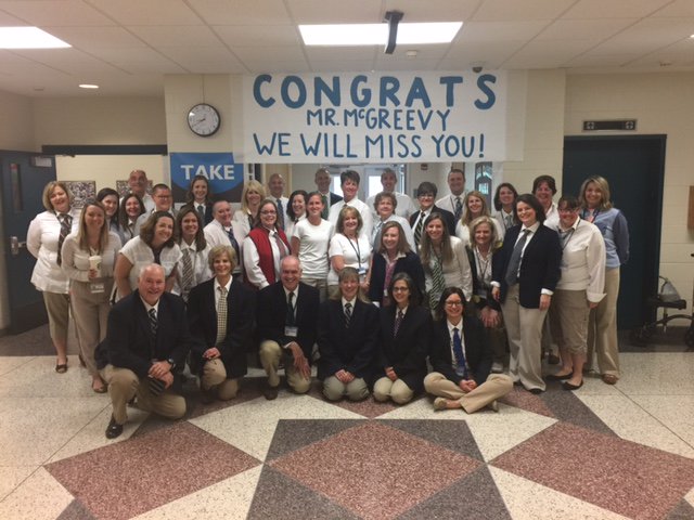 WCSD_K12's tweet photo. #CaseyMiddle Honor Your Principal Week Day #2- Dress like Mr. McGreevy Day. Looks like they've mastered his wardrobe! #khakisandtie https://t.co/s6EoSPwifL