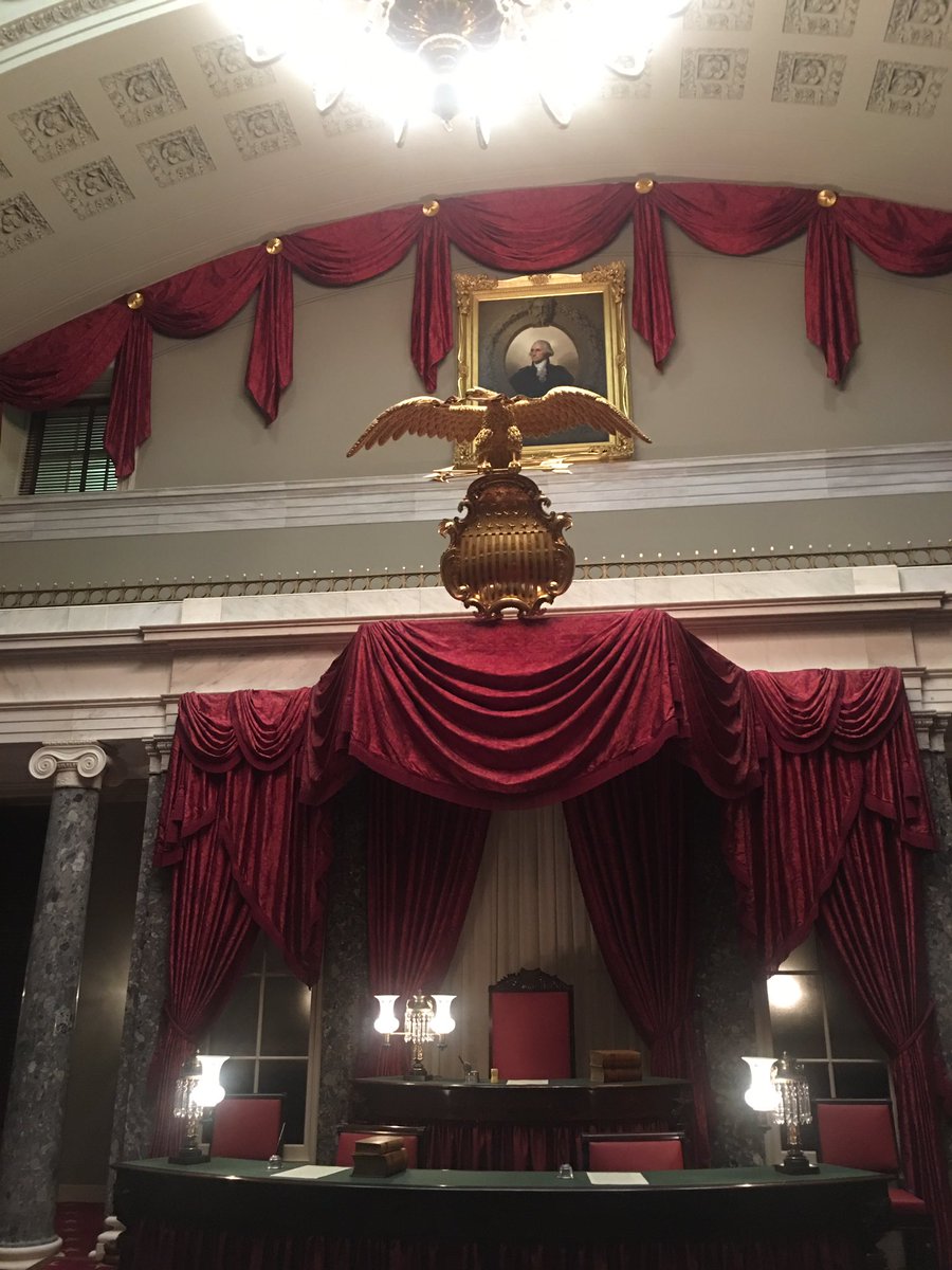 nasbp's tweet photo. Visiting the old Senate Chamber now. In use from 1810-1859 #NASBPFlyin https://t.co/L0mMzMl1Mf