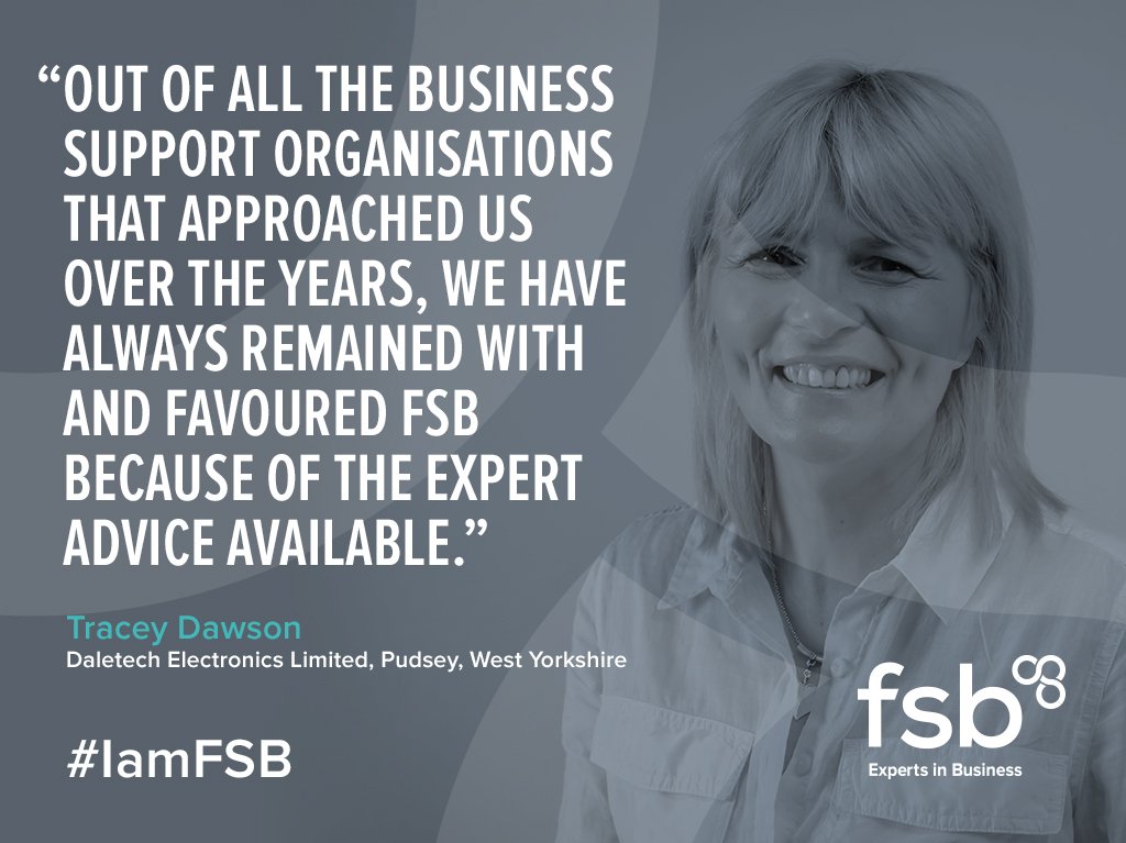 FSB_Voice's tweet photo. Meet @FSBwestyorks #FSBCommunity member of 21 years & MD of @DaletechElectro Tracey Dawson https://t.co/wlsw5KS5j8 #IamFSB https://t.co/iqRZ9Fkjo5
