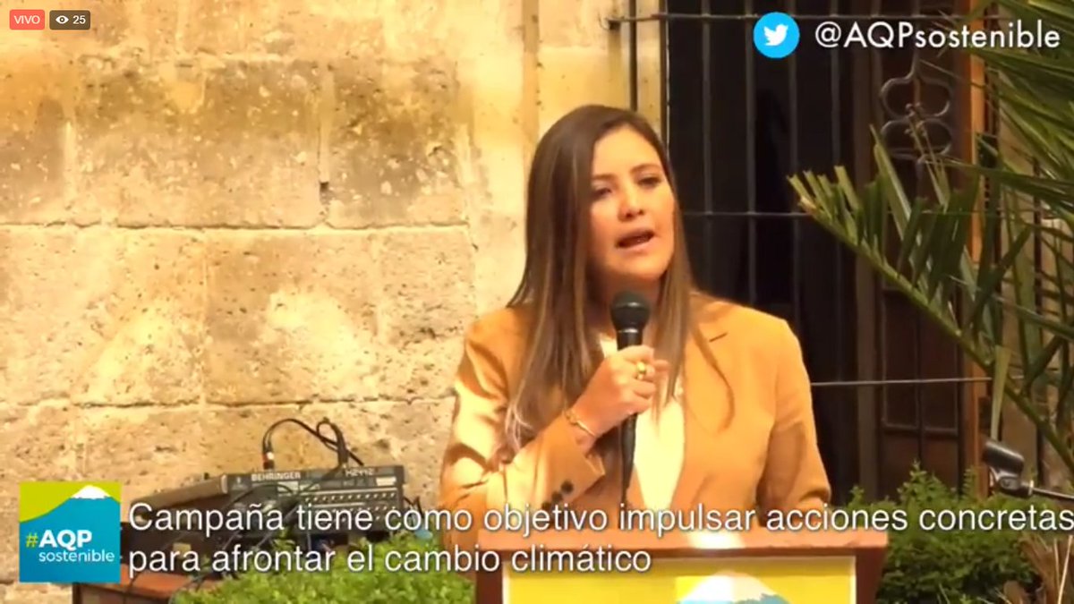 AQPsostenible's tweet photo. .@yamilaosorio: "#AQPsostenible se enmarca en el Compromiso del Perú frente al cambio climático con el Acuerdo de París" https://t.co/ZqSZaIHKP0