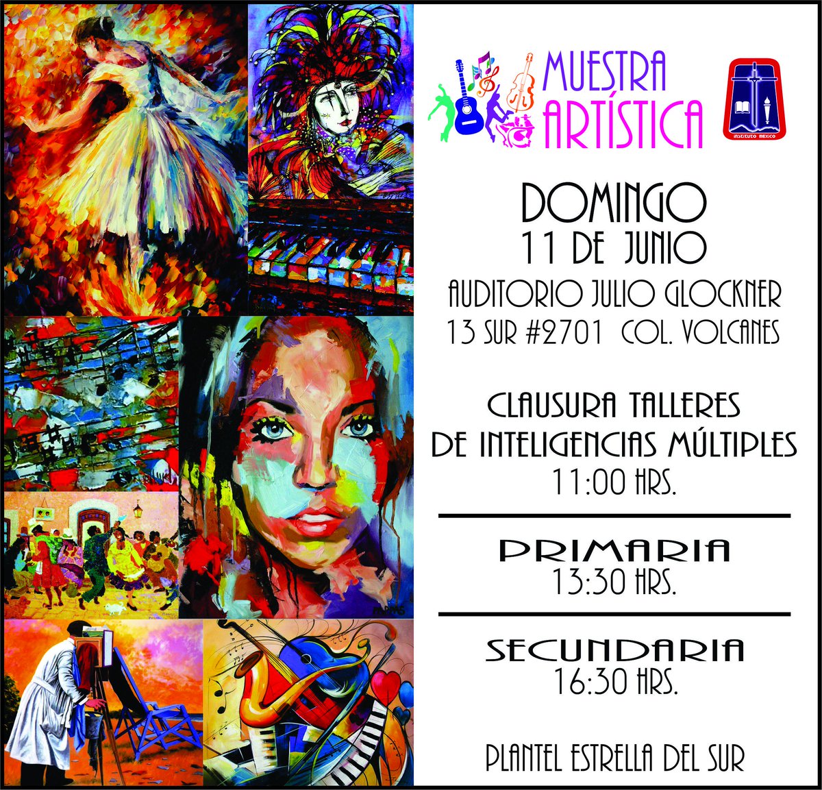imexpuebla's tweet photo. Los invitamos a la #MuestraArtística el domingo 11 de junio en el teatro #JulioGlockner presentado por #IMEX_ES. ¡Los esperamos! https://t.co/ErJT1pvgBF