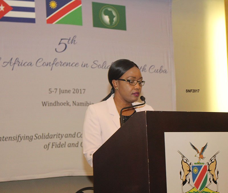 samnujomafound's tweet photo. H.E Dr. Sam Nujoma attended the closing session of the 5th Continental  Africa Conference in Solidarity with Cuba on 06 June 2017 in WHK. https://t.co/Pw69T9sAnp