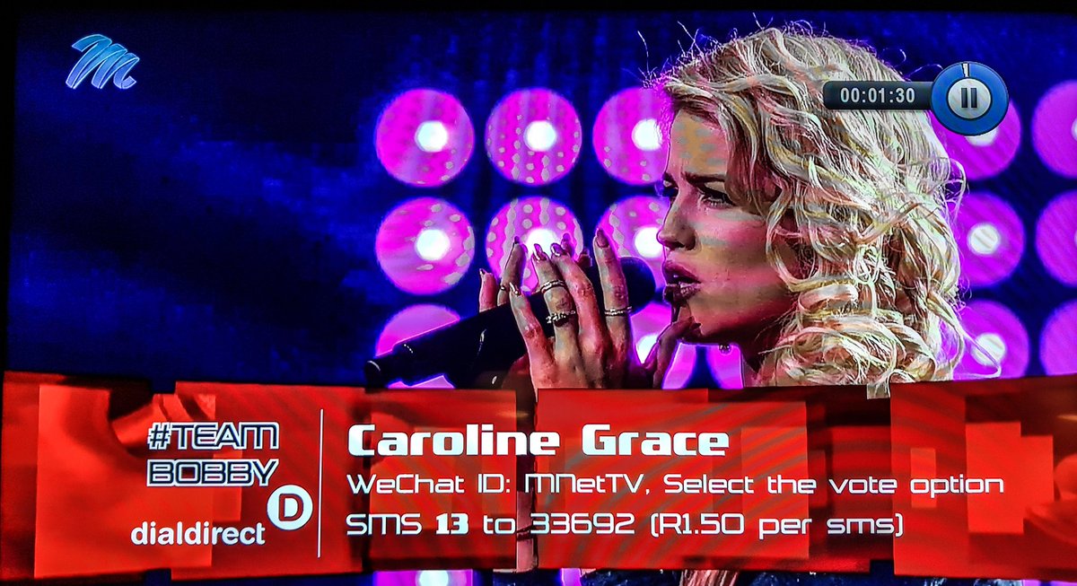 bobbyvjaarsveld's tweet photo. Keep @CarolineBrussow in #TheVoiceSA. 100 free votes @WeChatApp &amp; vote up to 100 times on SMS. Send 13 to 33692. Votes close@10pm #TeamBobby https://t.co/LIwnUWW4lT