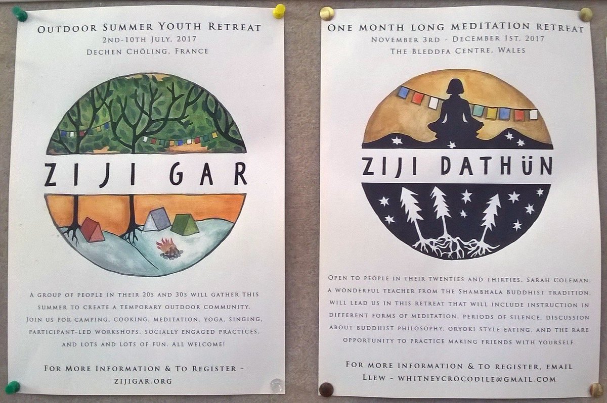 Meditation retreats for people in their 20's and 30's this year.