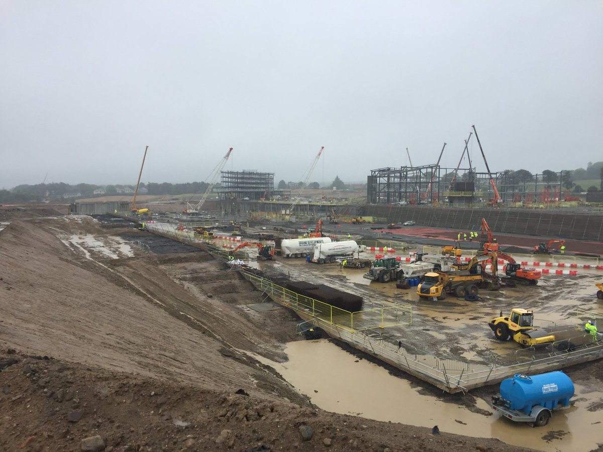 Come on summer where are you?! It may be a complete washout over the UK but it doesn't stop work at our #AECC development #Aberdeen