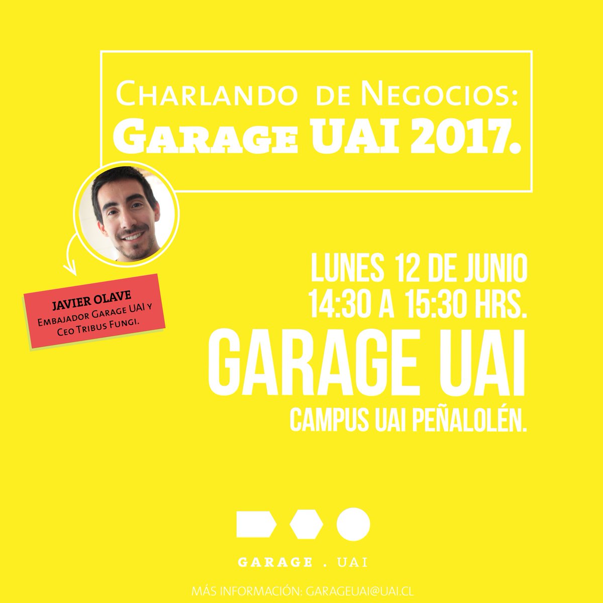 GarageUAI's tweet photo. 🔜SANTIAGO | Charlando de Negocios: Especial Programa Preincubación Garage UAI + experiencia @ketrawa ¡Te esperamos! https://t.co/jjMxMNd7JI