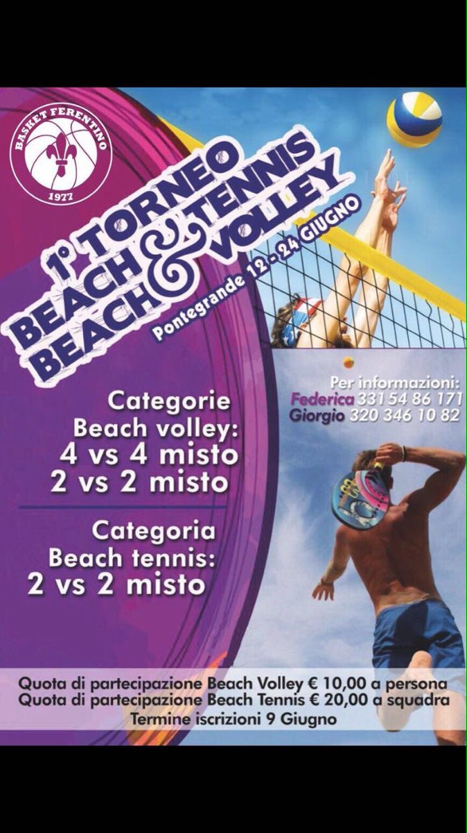 Vi aspettiamo 🎾🏐🏖