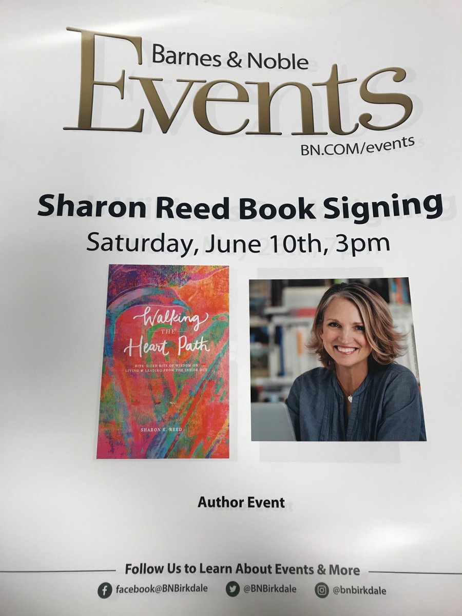 sharonereed's tweet photo. Looking fwd to this weekend's signing at Barnes & Noble Birkdale! A portion of proceeds supports @Foundation4girl #walkingtheheartpath https://t.co/fosZbGFwJW