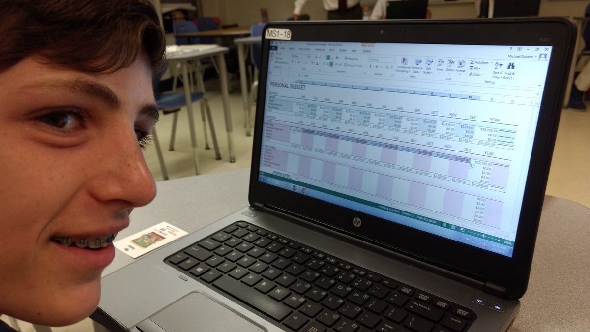 Royster_MS_NA's tweet photo. Fun in financial literacy. Spreadsheets tell the story. https://t.co/KxWMCeiVvT