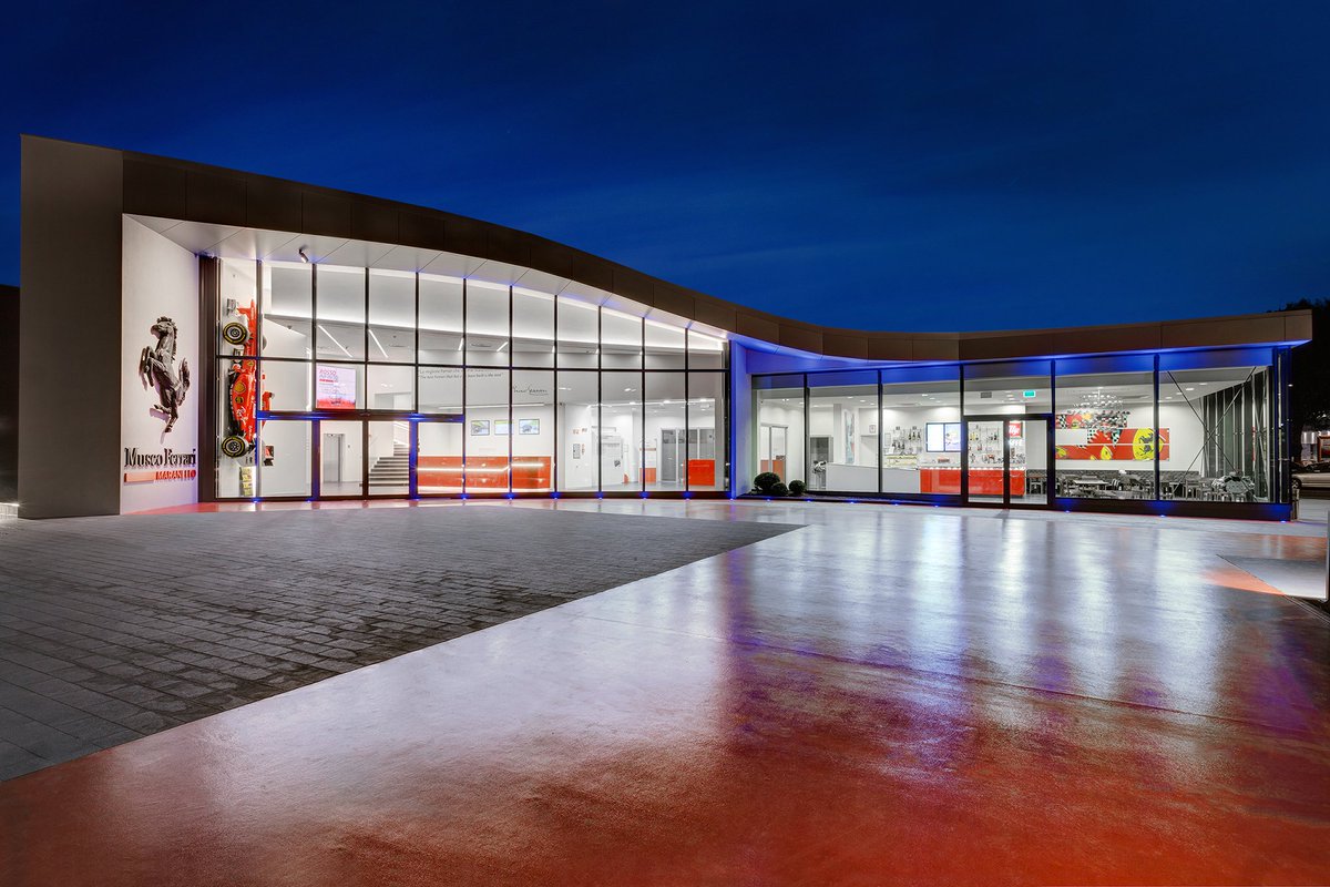 MuseiFerrari's tweet photo. Saturday, June 10, brings the sixth edition of the Notte Rossa to Maranello. Don't miss it! #MuseoMaranello #Ferrari https://t.co/7BlEKufpY7 https://t.co/FfXgwNdaRa