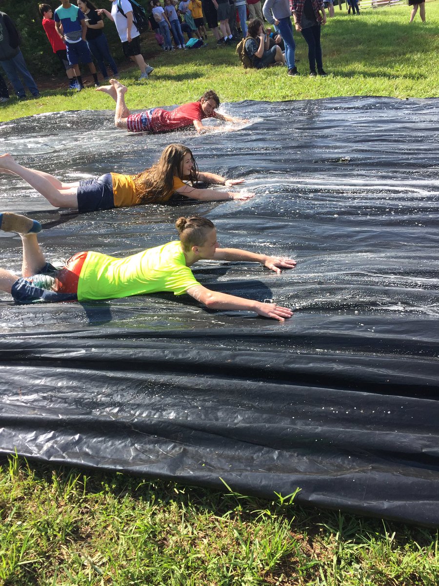wrmstrong's tweet photo. Slip n Slide for our 8th graders! Best of luck in high school....we will miss you! #wrmstrong #teachersplaytoo https://t.co/S8AutPRDJS