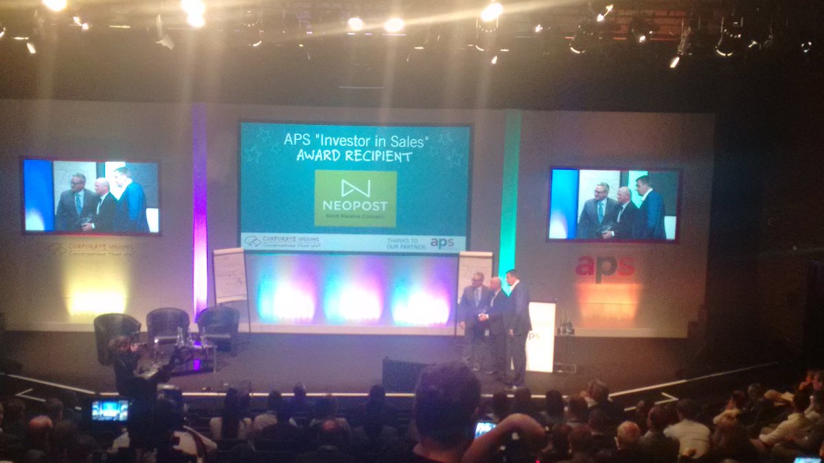 Well done to Neopost for earning the APS Investor in Sales Award. #assocprofsales #ctw17