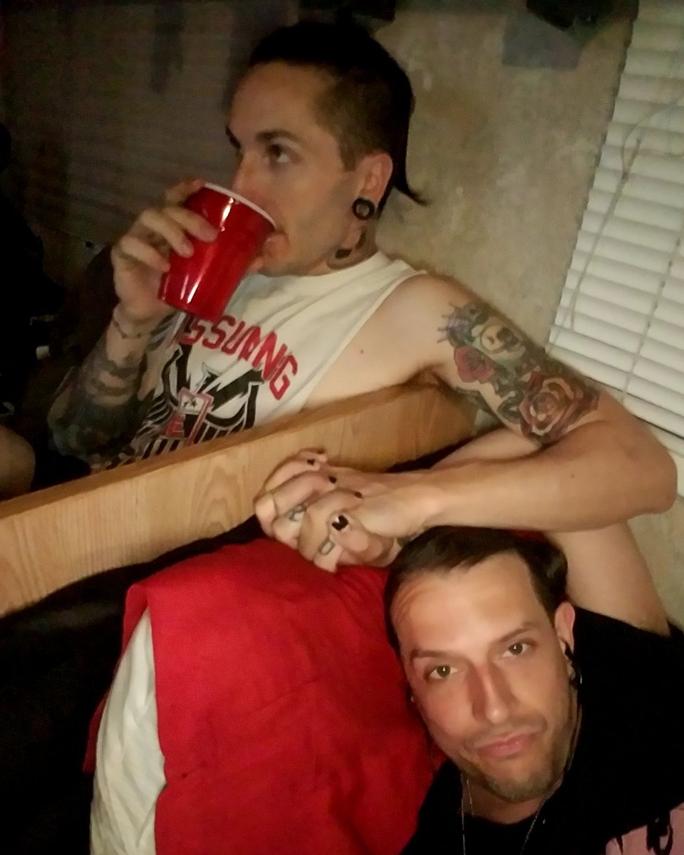 deckerdrummer's tweet photo. Late night RV and chill with bae. #Dallas tonight! #StitchedUpHeart #HeartsInHell #Tour #SuckIt #BringTutus https://t.co/KbbtVbTbUq