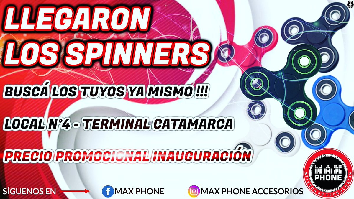 terminalcata's tweet photo. ⏩ Los #Spinners juguetes furor en todo el mundo llegaron a #MaxPhone (Local N°4) de nuestro centro comercial. Busca los tuyos #Catamarca 👏👏 https://t.co/oyNaeyqudm