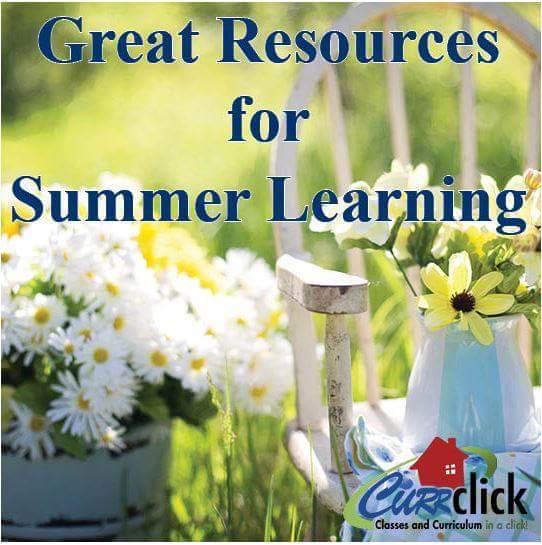 CurrClick's tweet photo. Keep those brains working all summer long with these great resources! https://t.co/5f4Pkpa2c5 #homeschoolers #education #teachers #hsconnect https://t.co/yNYFvGdLxw