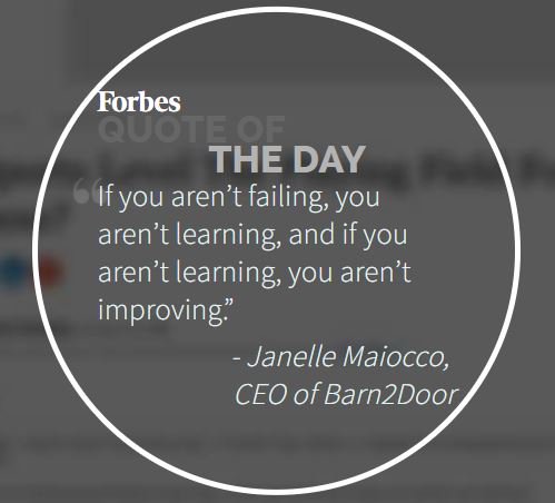 celiadlcuevas's tweet photo. There's no learning without failing 
#Forbesquotes https://t.co/CfmriaC5eu
