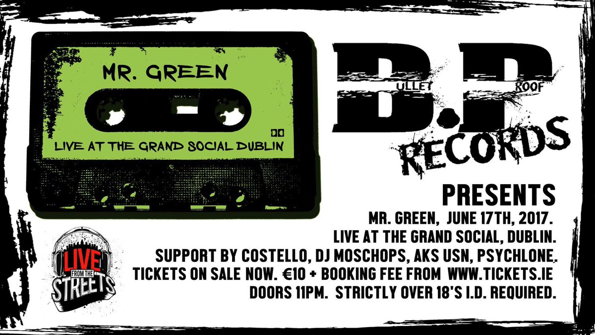 kevohiphopIrl's tweet photo. @greenhiphop @BulletRcrds @harrymoschops @JCosmellow @TGSDublin #MrGreenLiveDublin #BulletProofRecords #HipHop #MrGreen #IrishHipHop #LFTS https://t.co/gaBN9v0oRx