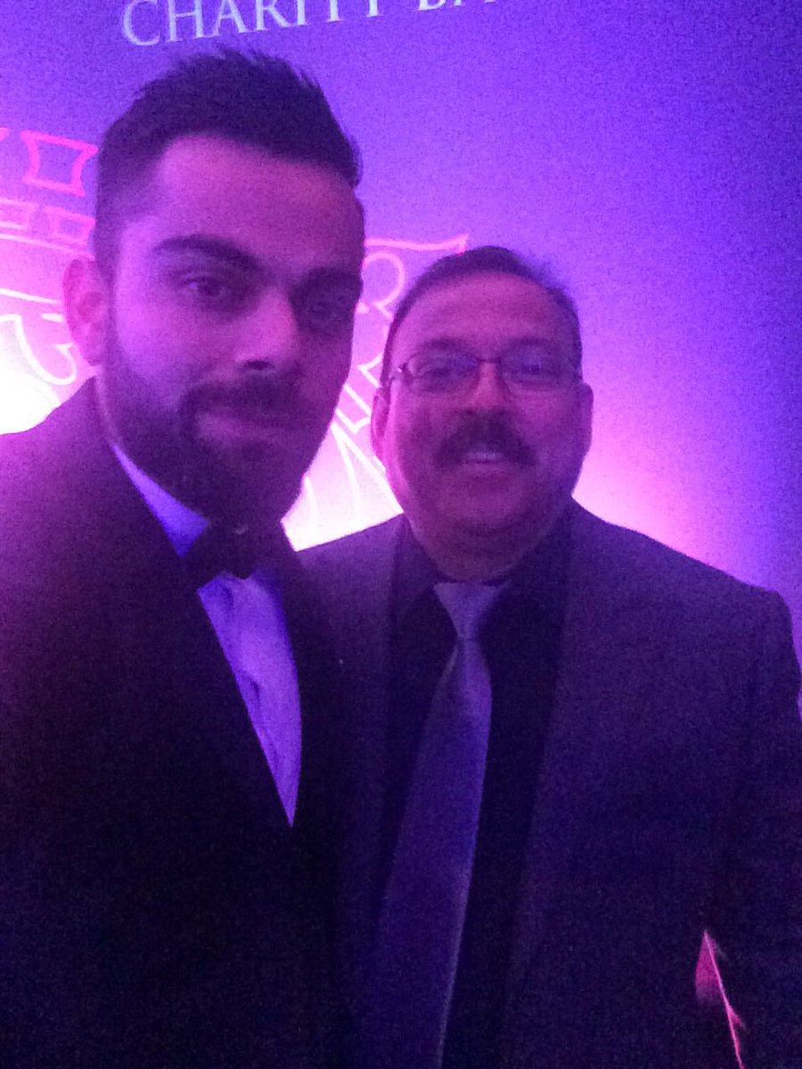 imVkohli's tweet photo. To my friend Neelesh Bhatnagar, great to see you at the Charity Ball. Thanks again for supporting us. https://t.co/iBtJWBvw8x