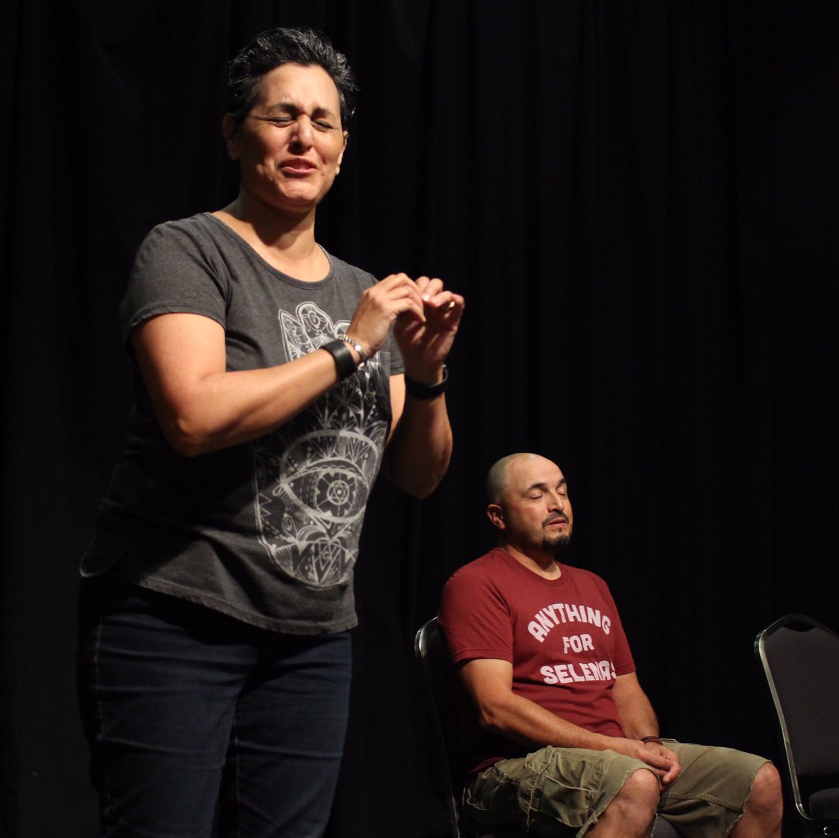 AtticRep's tweet photo. Last night's rehearsal for MEXICO: "Through the Wall/ a Traves del Muro" #INTLFEST2017 #2DAYS https://t.co/bURQbCbMO1