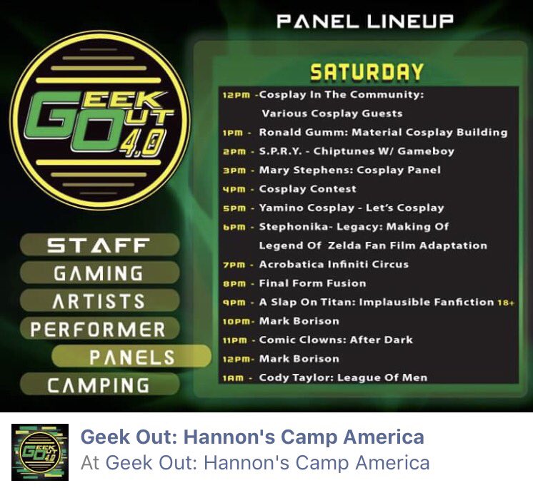 LegacyofCourage's tweet photo. missed us @ColossalCon ? then search @geekout Hannon Camp America on FB for location &amp; more info for another chance to see us! #zeldafilm https://t.co/Xrsa4fLiNT