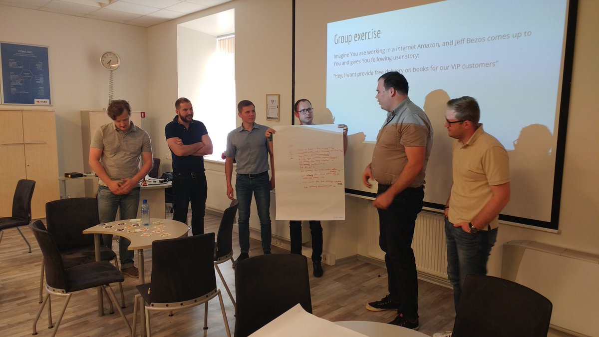 codingandrey's tweet photo. Group exercise feedback #latcraft #specbyexample workshop @latcraft https://t.co/BsBHFNuQjK