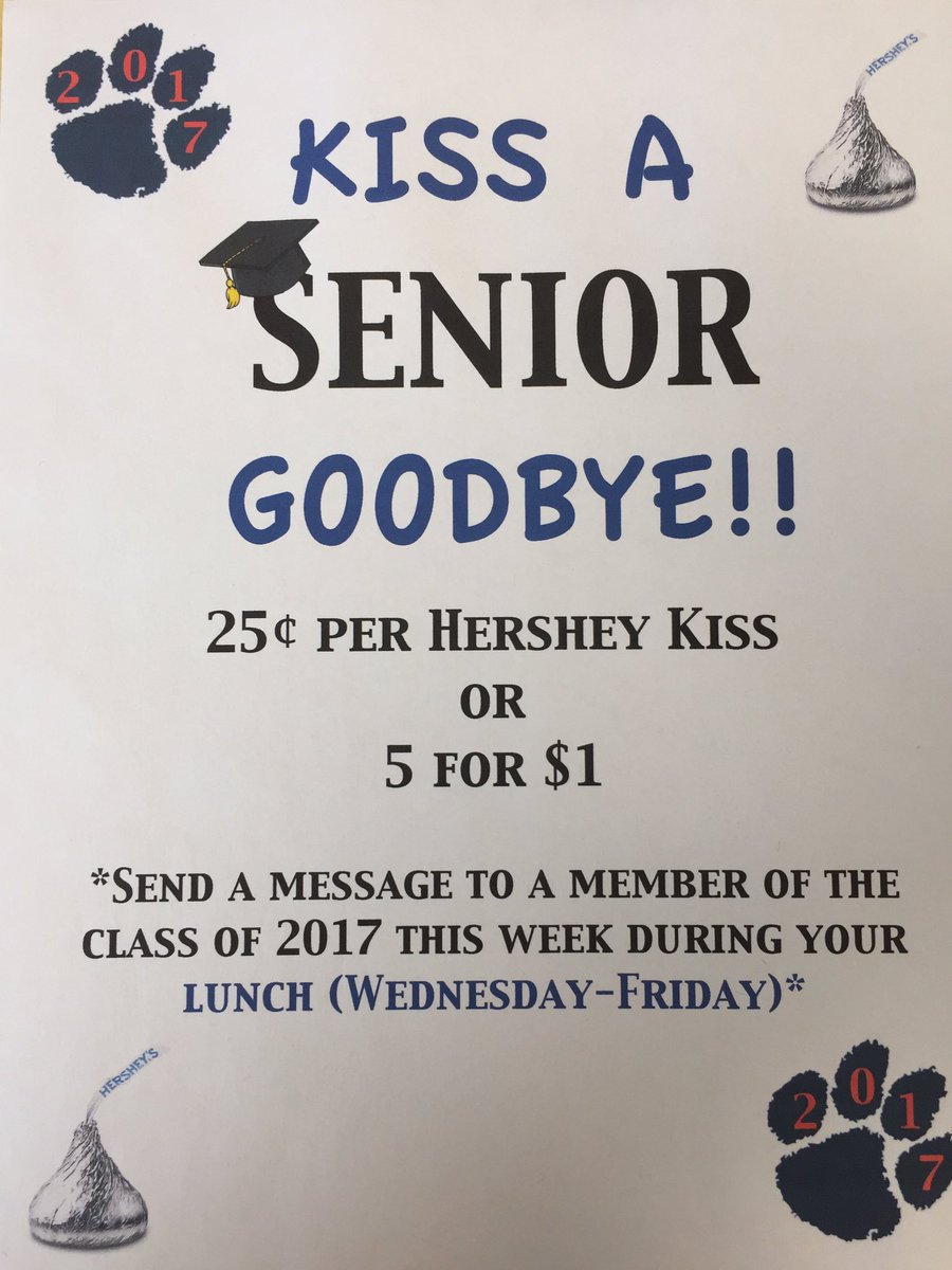 CouncilRhhs's tweet photo. Kiss a Senior goodbye! We will be selling this week Wednesday-Friday!! https://t.co/8O8EGbuv2p
