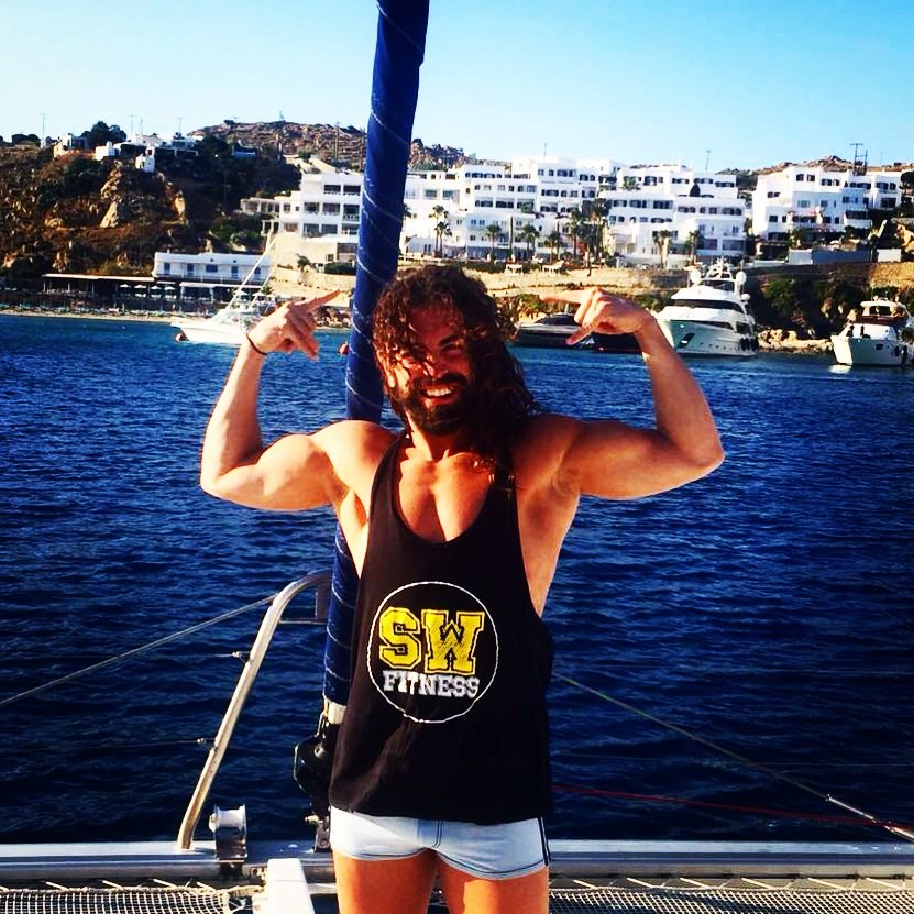 AdamRBond's tweet photo. Representing my bro @swfitnesslondon all over the world! Now #Mykonos #Greece #sailing #fitlife #btfu #hercules #sailor #GreekGod #fitjesus https://t.co/ZUzXjvWiq6