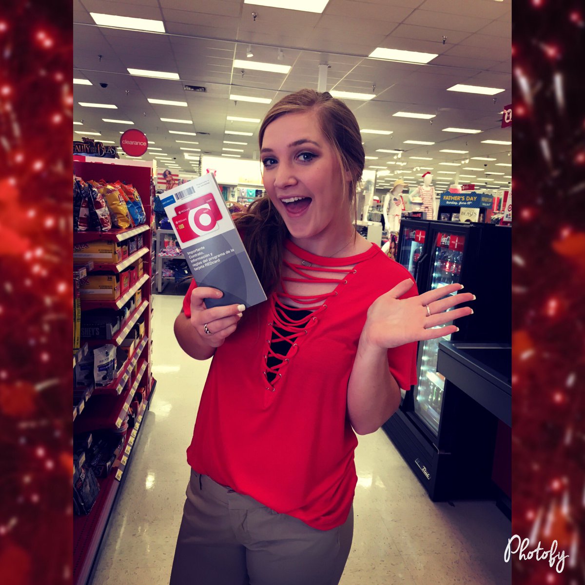 TMacFromTarget's tweet photo. Start the day off right with new cashier Karsen getting not only out first Redcard of the day, but her first one ever! #T0219 #RockstarLevel https://t.co/8vaoROk0Bn
