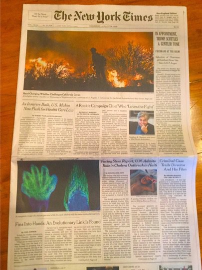 NeilShubin's tweet photo. This front page @nytimes story resulted from graduate programs  @NSF lost to budget cuts today.  Sad day for student research  #DDIGstory https://t.co/aXuBctVieQ