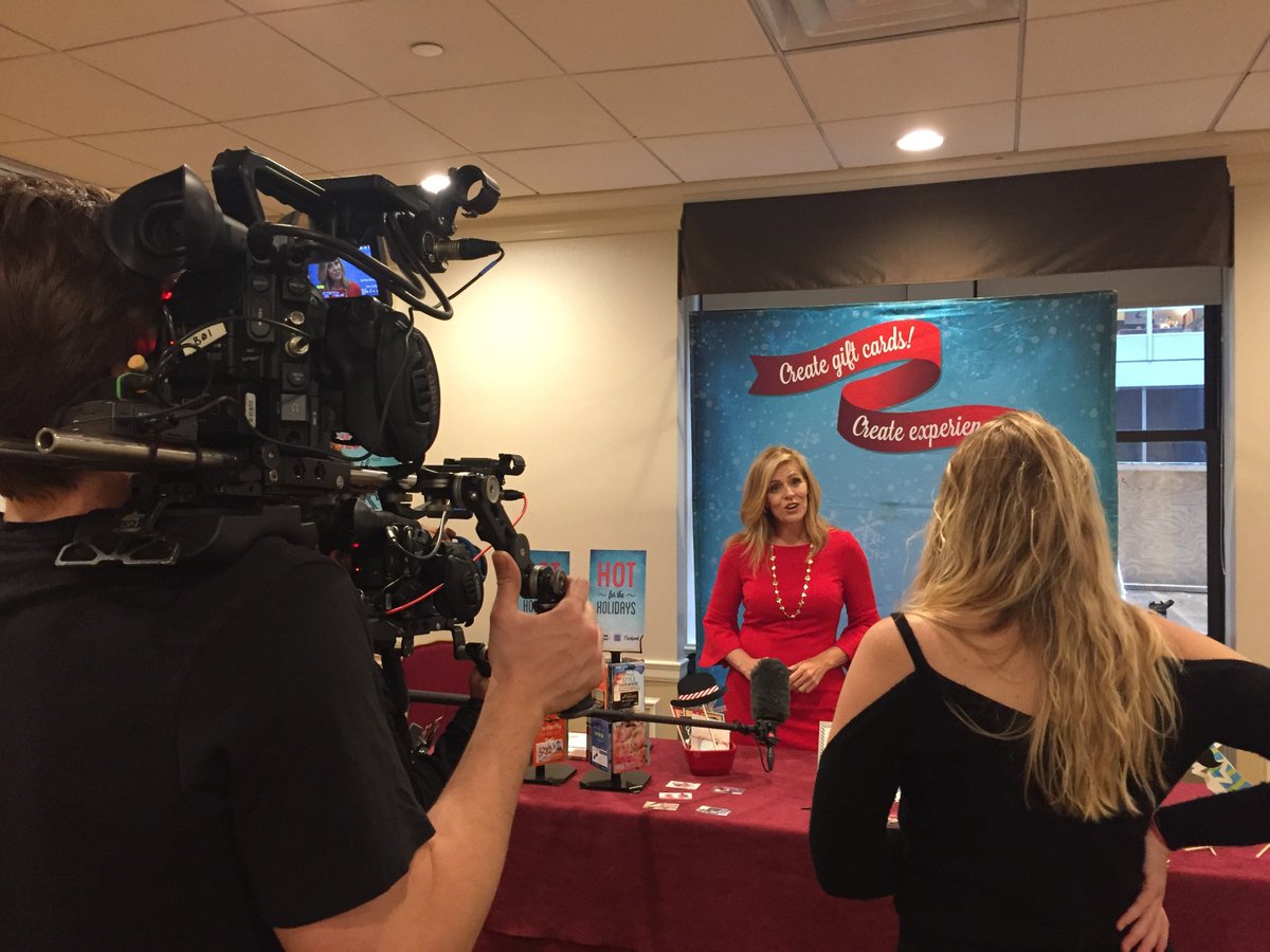 TheFletcherGrp's tweet photo. Behind-the-scenes as the @gcgirlfriend is interviewed about #giftcards &amp; #egifts by @PressPreviews! #holidays #PressPreviews #nyc #bigapple https://t.co/iIXhEgGfMw