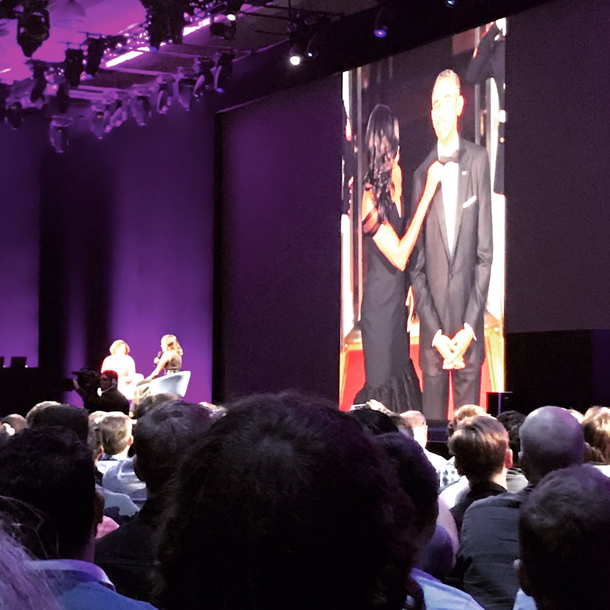 lenli's tweet photo. Feeling pretty inspired hearing Michelle Obama speak.  Much respect.  #wwdc https://t.co/VL1DT7L98V