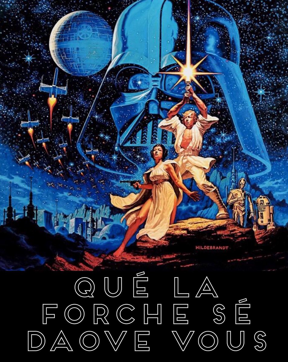 languagegg's tweet photo. A unique post for all those fans of Guernésiais and Star Wars out there #warro #languageninja #quélaforchesédaovevous https://t.co/fT4bVByTxr