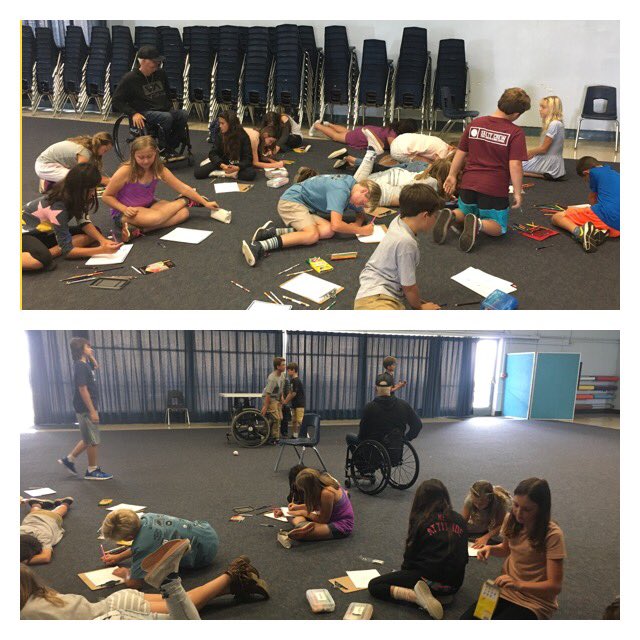 SeasonLeech's tweet photo. A visit with Brent Poppin, inspiring us to never give up and always dream of what's possible. #hvepride https://t.co/iyEPgPfzvt