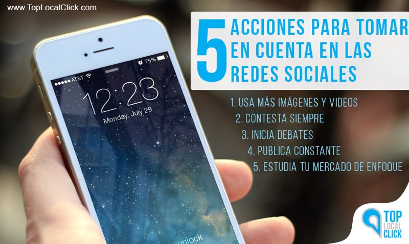 TopLocalClick's tweet photo. 5 Acciones Para Tomar En Cuenta En Las Redes Sociales. #TopLocalClick #Marketing #SantaAna https://t.co/GgVZOrPgNI