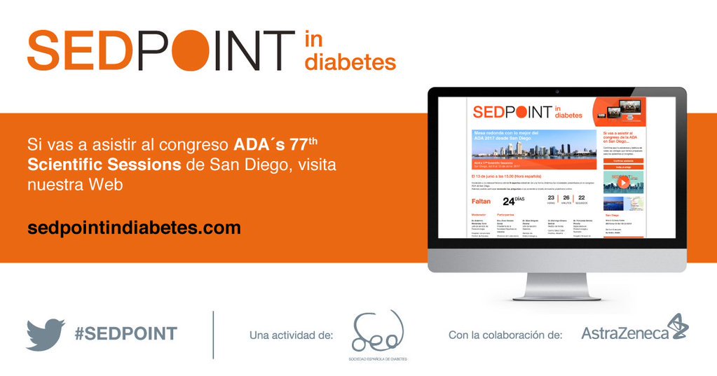 SEDiabetes's tweet image. #ADA2017 el 13 de junio #sedpoint discusión de las novedades más interesantes 77 ADA San Diego también en la web sedpointindiabetws.com