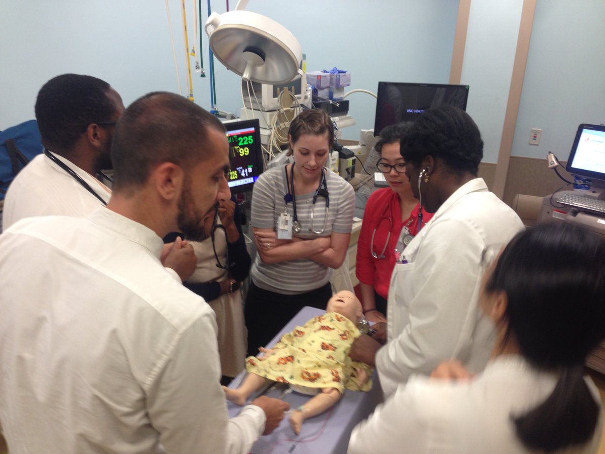 UNCsim's tweet image. Nice job by #MedEd #UNCsim team 1 not falling for the #CodeSepsis fixation error. They found SVT. Team 2 starting &amp;amp; parents are obstructive