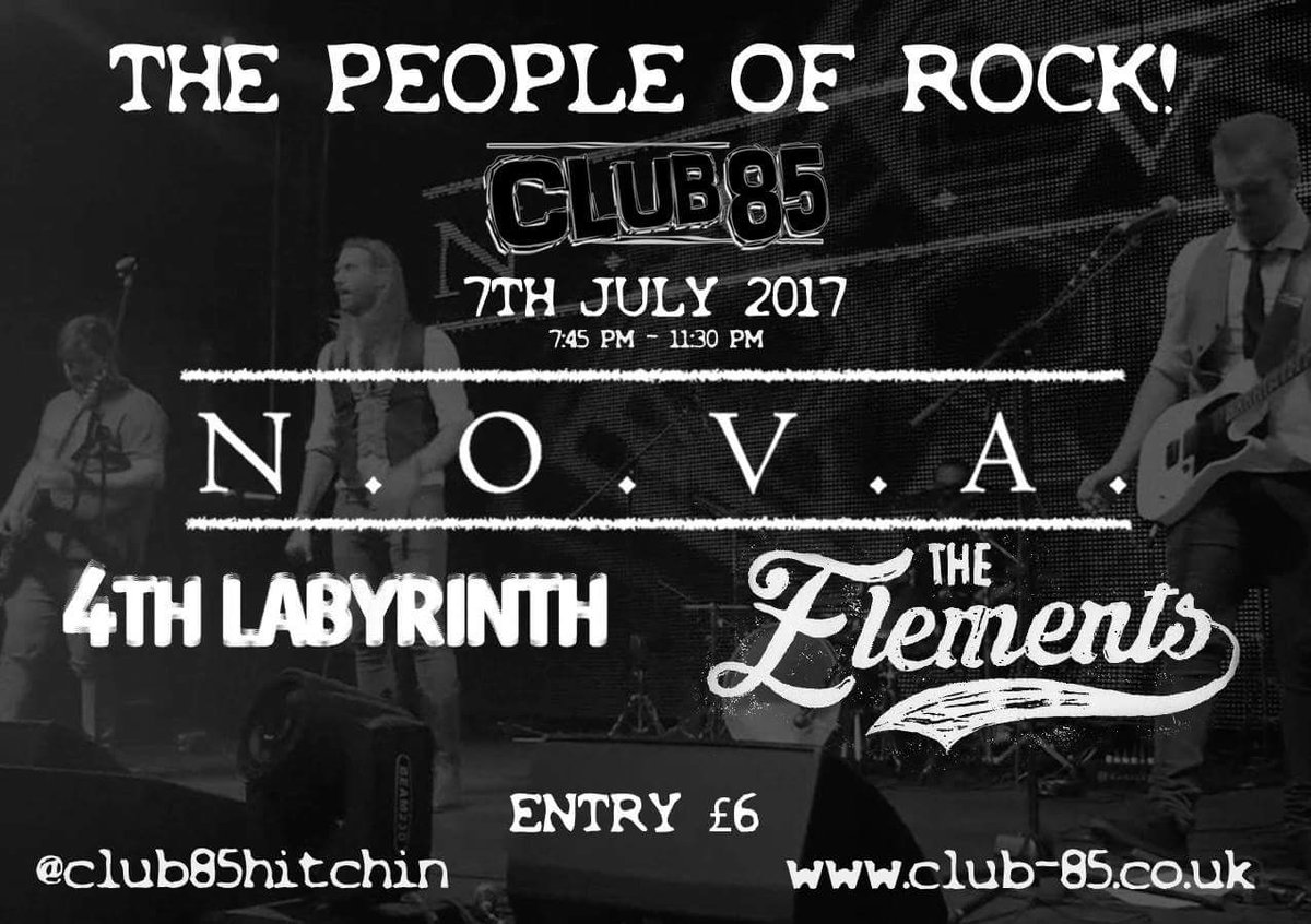 So this is happening. We are back at Club 85 on the 7th July with some new tracks and two amazing bands. #club85 #livemusic #balstock