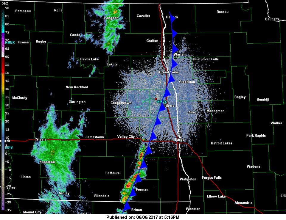 NWS Grand Forks on Twitter "Cold front bisecting the area....narrow