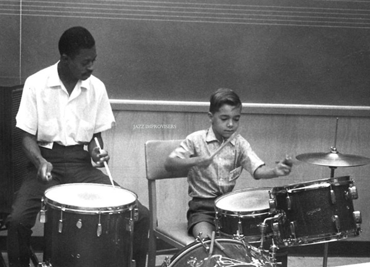 Happy 80th Birthday to Louis Hayes! .* *. *¨   Photo: Louis Hayes and Peter Erskine 1961.
Louis Hayes (born May... 