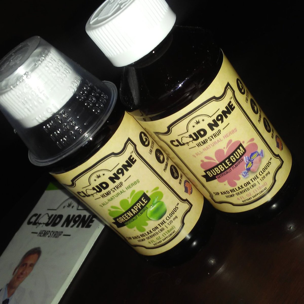 StinaTay420's tweet photo. @JoeVargas @TRVPLIFECEO @CloudN9neSyrup the order is in 😍 #cbd #cloudnine #hemp https://t.co/xtW5iMnCtl