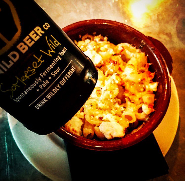 Warm yourself up tonight with #SmallPlate Truffle mac ‘n’ cheese, paired perfectly with @WildBeerCo Somerset Wild. #CheesyGoodness #Warming