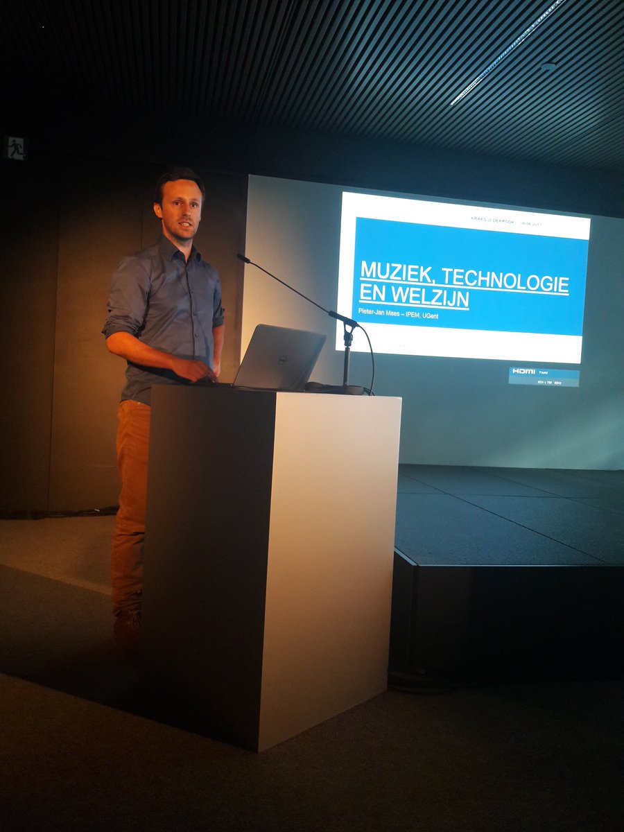 Ook de onderzoeksgroep systematische musicologie is bezig met gezondheid en techbologie! #krookkraks <a href="/ResearchUGent/">Ghent University Research</a>