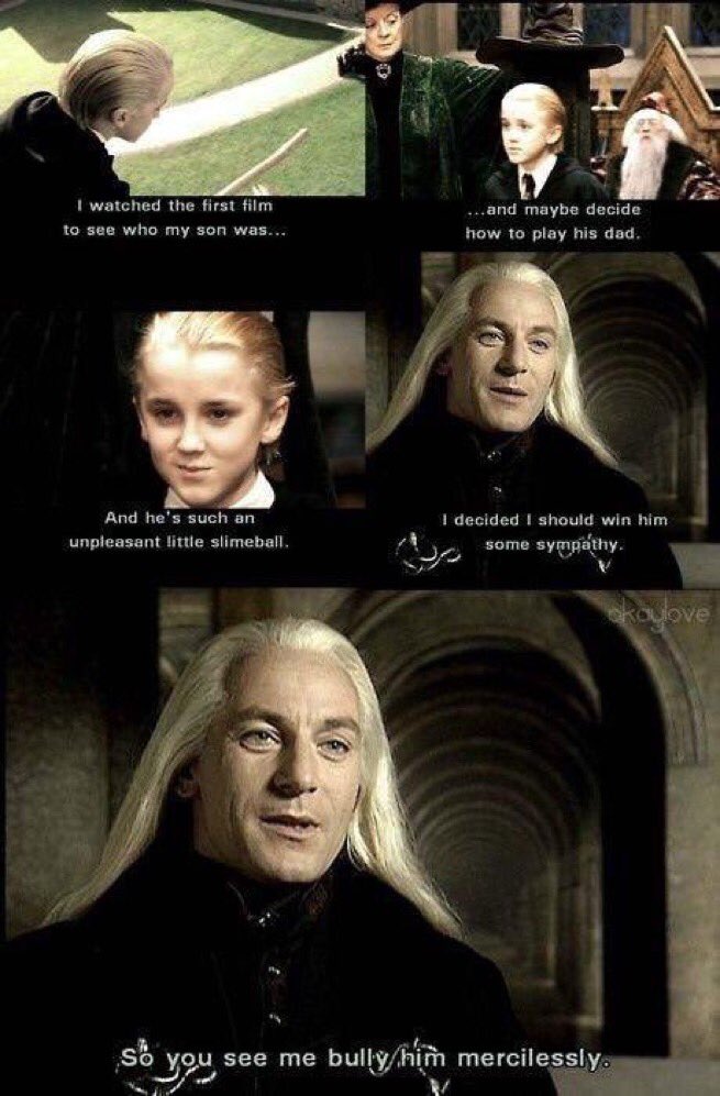Jason Isaacs watched Tom Felton's portrayal of Draco to help him decide how to play Lucius
#HappyBirthdayJasonIsaacs