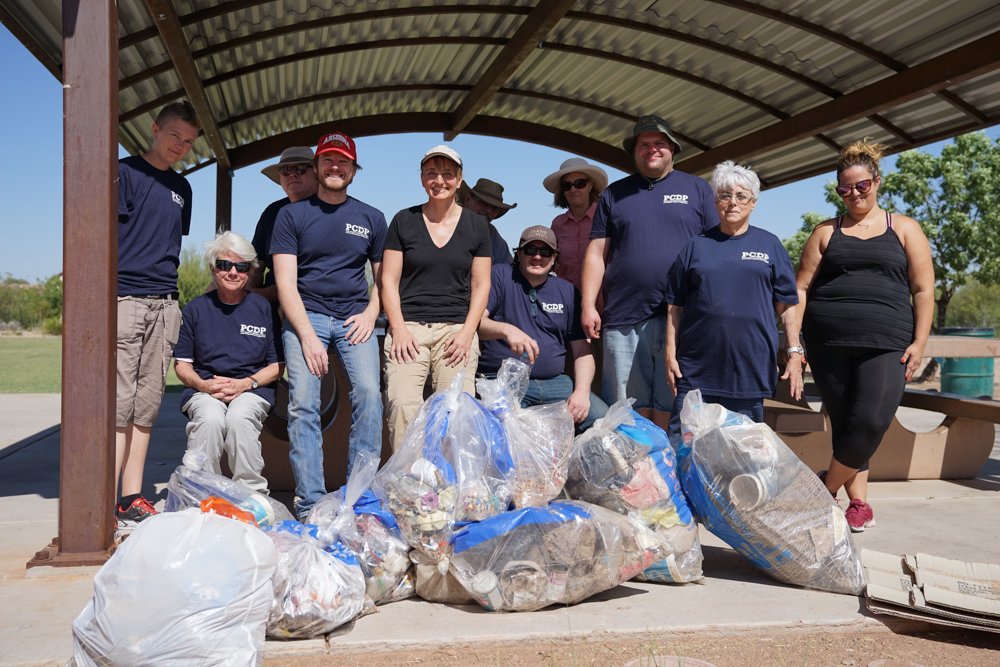CommunityDems's tweet photo. The Community Action Committee for @ld9dems cleaned up Curtis Park as part of an ongoing effort wi/ @TCBTrees4Tucson #environment #volunteer https://t.co/W5UOy52MRh