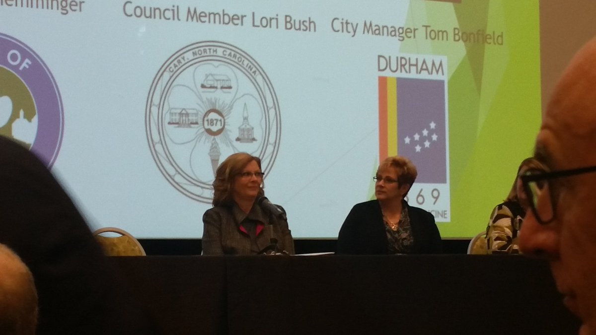 NRaimundo's tweet photo. Our very own @TownofCary  Council Member @loribush discussing smart cities at NCSU. #trianglesmartcities https://t.co/s3Q1P2isOJ