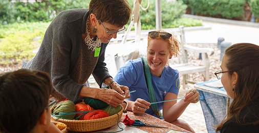 GWTextileMuseum's tweet image. Sat, June 10: Bring your yarn and needles to the museum for Knit in Public Day.